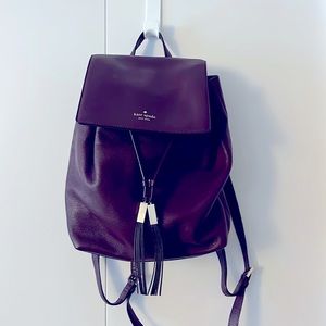 Kate Spade New York Purple Backpack with Gold Hardware